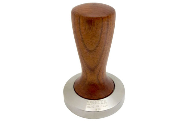 Motta 58mm Slim Flat Bottom Wood And Metal Tamper